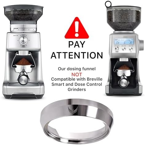 54mm Espresso Dosing Funnel and Puck Screen Set Magnetic Coffee Dosing Ring And Filter for Portafilters Compatible with 54mm Breville Portafilter Basket Premium Espresso Machine Accessories