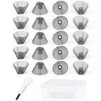 Hearing aid Tulip Domes for Resound Sure fit Standard Receiver BTE Hearing Amplifier Replacement Semi Open Earbuds with Carry Case (20pcs Pack)