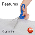 RESILIA Industrial Deep Pile Carpet Runner - Crosshatch Pattern Non Slip Carpet & Rug Protector Mat, Waterproof Clear Plastic Vinyl Floor Covering, 24 Inches Wide x 25 Feet Long