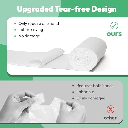 50 Pcs Waste Bags, Compatible with Litter Robot 4 & 3, Replacement Waste Bags, Heavy Duty Cat Litter Trash Bags, Waterproof Litter Bags, 26.4" x 21.9"