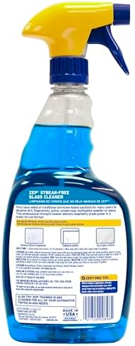 Zep Streak-Free Glass Cleaner - 32 Oz (Case of 12) ZU112032- Professional Grade Formula that Cleans Dirt, Fingerprints, Grime, Smoke Haze, and Toothpaste on Windows, Mirrors, and Other Glass Surfaces