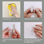 132 Small Refill Strips, Double Sided Adhesive Strips Damage Free, Water-Resistant Replacement Hanging Strips for Indoor Hooks