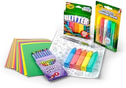 Crayola All That Glitters Art Case (50+pcs), Glitter Crayons & Coloring Supplies, Kids Art Set, Gifts for Girls & Boys, Ages 5+
