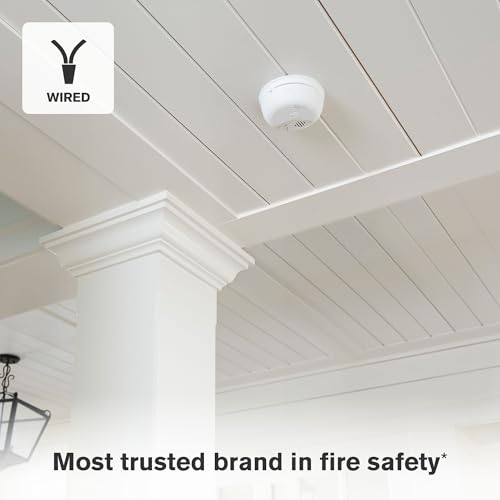 First Alert SMICO100-AC Interconnect Hardwire Combination Smoke & Carbon Monoxide Alarm with Battery Backup, 1-Pack