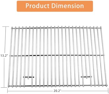Cooking Grate Replacement for Cuisinart CGG-306, Stainless Steel Grill Grid Grate Replacement Parts 306-20087