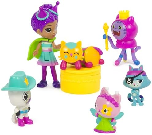 Gabby's Dollhouse, Celebration Themed Figures with Gabby Girl, 5 Cat Toy Figures, Surprise Toys & Dollhouse Accessories, Kids Toys for Girls & Boys 3+