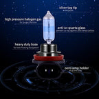 H11 Headlight Bulb H11 Halogen Bulb 5000K Super White Light Long Life Replacement PGJ19-2 12V/55W (H11, 2 Pack)