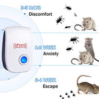 Ultrasonic Pest Repeller 6 Packs, Electronic Plug in Sonic Repellent pest Control for Bugs Insects Roaches Mice Spiders Rodents Mosquitoes