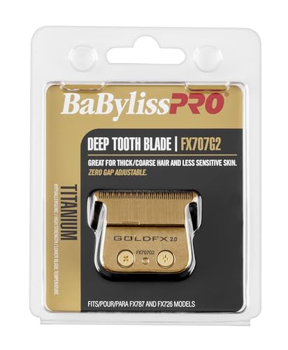 BaBylissPRO Replacement Blades, Deep-Tooth T-Blades for Outlining Hair Trimmers (FX787, FX799) and LoPROFX Trimmers (FX726, FX729)