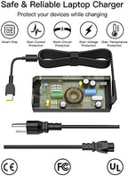 65W Laptop Charger Replacement for Lenovo Laptop Thinkpad Computer AC Power Adapter - Square Yellow Tip