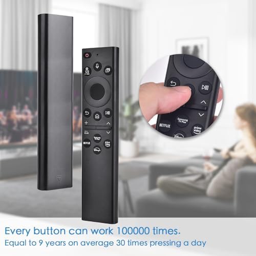 Replacement for Samsung Smart TV Voice Remote: Compatible with BN59-01385A(No Solarcell),for Most 2018 to 2023 Frame/Crystal/UHD/QLED/QLED/Curved 4K 8K TVs