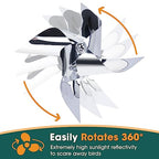 2 Pack Windmill Bird Repellent Reflectors, Spinner Bird Deterrent, Bird Repellent Devices Outdoor to Keep All Birds Away Like Woodpecker and Pigeon