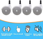 Baby Walker Wheels Replacement, Set of 4, Baby Walker Accessories, Plastic Wheels Casters, 10mm (Grey)