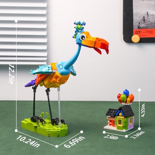 ENJBRICK Kevin Bird Up House Building Sets for Adults,Cute Movie Animal Building Toy Set for Girls and Boys Age 8-14 Years Christmas and Birthday Gifts 602pcs