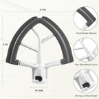 Freeboy Flex Edge Beater for KitchenAid Tilt-Head Stand Mixers, KFE5T Paddle with Scraper for Kitchen Aid Mixer Accessories Beater Blade (4.5-5 Quart), White