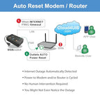 MSNSwitch2 Internet Enabled IP Remote Power Switch with Reboot - Control via Smartphone App, Cloud Service, Web Browser, API, Skype or Google Chat - 2 Independent AC Power Outlets (Model UIS-722b)