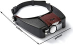 Microscope Accessories Kit Loupe Microscope LED Light 1.5X 3X 6.5X 8X Helmet Style Magnifier Microscope Slides