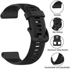 ISABAKE Band for Garmin Forerunner 935/Forerunner 945/955/965/Forerunner 745,Compatible with Fenix 5/ Fenix 5plus/ Fenix 6/ Fenix 6 Pro/Approach S60,Soft Silicone 22mm Replacement Bands