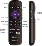 OEM Replacement Remote Control Compatible with All Philips Roku TV Smart TVs【Only Works with Philips Roku TV, Not for Roku Stick and Roku Box】 (Netflix/Disney Plus/Apple TV+ / Roku Channel)