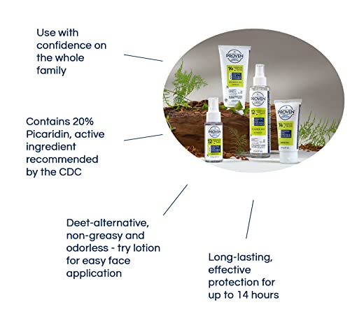 Proven Insect Repellent Spray – Keep Mosquitoes, Ticks and Flies Off, DEET Alternative Repellent, Up to 12-Hour Protection, Great for Camping or Hiking – 6 oz, Odorless Spray, 2 Pack