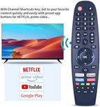 EC32V2HA EC40V2FA Replacement Remote Control for SANSUI TV Remote, for BLAUPUNKT TV Remote, for Caixun Android TV Remote，for ARRQW TV Remote （No Voice Function）