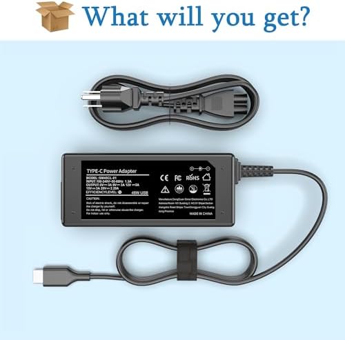45W USB C Chromebook Charger Replacement for Hp Chromebook X360 11 13 14 14A HP Spectre X360 13 Dell, Lenovo, Acer, Asus, Samsung, Google，School Chromebook Type C Laptop Charger Power Cord