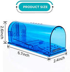 Humane Mouse Trap | Catch and Release Mouse Traps That Work | Mice Trap No Kill for mice/Rodent Pet Safe (Dog/Cat) Best Indoor/Outdoor Mousetrap Catcher Non Killer Small Capture Cage (Blue)