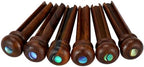 Blisstime 6pcs Rosewood Guitar Bridge Pins Inlaid Abalone Dot Acoustic Guitar Replacement Parts