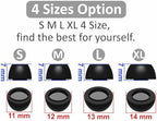 Galaxy Buds 3 Pro Memory Foam Tips Earbud, 4 Pairs Replacement Comfortable No Silicone Pain Noise Isolation Earbuds Accessories Compatible with Samsung Galaxy Buds 3 Pro - Black S/M/L/XL