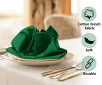 Ruvanti Cloth Napkins Set of 12, 18x18 Inches Napkins Cloth Washable, Soft, Durable, Absorbent, Cotton Blend. Table Dinner Napkins Cloth for Hotel, Christmas Parties, Restaurant, Wedding - Dark Green