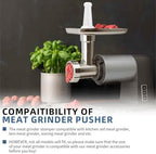 Universal Meat Grinder Pusher/Stomper for Kitchenaid Meat Food Grinder Parts, Meat Grinder Attachments Replacement for Lem Meat Grinder Pusher Tool, 9.6 Inch HDPE Food Grade Material, 1 Pcs