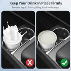 2025 Upgrade Center Console Organizer Tray for Tesla Model 3 Highland Accessories 2024 2025/For Tesla Model Y Juniper Accessories 2025 [Slide Smoothly/US Patent] Cup Holder Matte Black