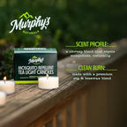 Murphy’s Naturals Mosquito Bug Repellent Tea Light Candles for Outdoor Patio, Citronella & Essential Oils, 4-Hour Burn Time Each, 36-Pack