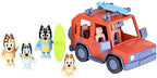 Bluey Heeler Family 4WD Vehicle and 4 Figure Pack, 2.5-3 Inch Figures, 2 Surfboards Accessories and Stickers | Amazon Exclusive