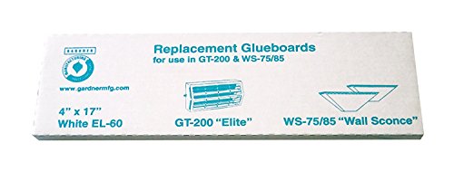 Gardner Wall Sconce WS85 Fly Insect Replacement Sticky Glue Boards EL-60, 1 Pack of 10 - Traps Flies, Mosquitoes, Other Insects - Used in Homes, Kitchens, Restaurants, and Other Work Spaces