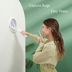 Rotating Head Rechargeable Electric Fly Swatter Electric Fly Swatter Racket Bug Zapper Racket Mosquito Zapper Indoor Bug Zapper Indoor Fruit Fly Zapper Racket Spider Killer Gnat Trap Wasp Catcher
