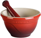 Le Creuset Stoneware Mortar and Pestle Set, 10 oz., Cerise