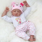 Reborn Baby Dolls Girl - 22 Inch Soft Cloth Body Newborn Girl Doll, Realistic Sleeping Baby Doll That Look Real for Kids Age 3+