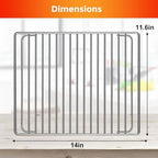 Smart Oven Rack for Breville Oven BOV845BSS, 14''×11.6'' Stainless Steel Air Fryer Accessories Replacement Parts Grill Rack Baking Tray，Dishwasher safe