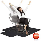Resilia Office Desk Chair Mat with Lip - for Low Pile Carpet (with Grippers) Black, 36 Inches x 48 Inches, Made in The USA