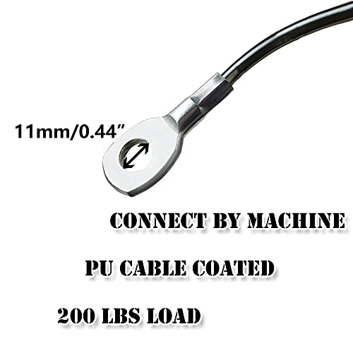J Bryant Fitness Gym Replacement Cable Fitness Pulley Cable Thick 0.2inch/5mm Heavy Duty Steel Wire Rope for Home Gym Cable Pulley Attachments Machine Accessories (Type-A, 55")