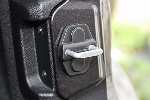 YOCTM Door Lock Decoration Cover for 2018-2025 Jeep Wrangler JL JLU 4XE Unlimited Sahara Sports Rubicon Gladiator JT Door Lock Cover Parts Accessories Black (4Door) (Pack of 6)