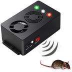 Angveirt Under Hood Rodent Repeller Battery Operated Rodent Pest Repellent Mouse Rat Repeller Electronic Ultrasonic Mice Repeller with Strobe Lights Deterrent Under Hood Animal Repeller