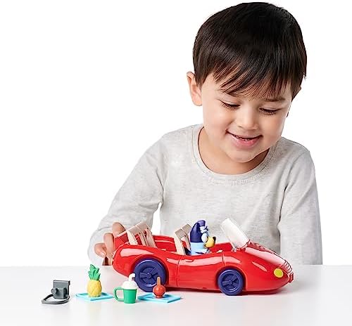 Bluey Vehicle and Figure Pack, Escape Convertible with 2.5 inch Exclusive Figure, 4 Accessories and Sticker Sheet