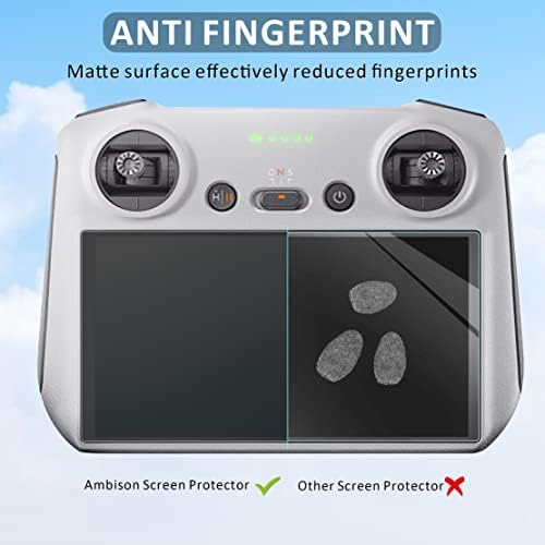 Ambison [2 Pack] DJI Mini 4 Pro Matte Glass Screen Protector, Anti-Glare/Smooth as Silk/HD Clear Compatible with DJI Mini 4/3 Pro/Mavic 3 Pro/Air 3/Air 2S RC/RC 2 Remote Controller Accessories