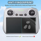 Ambison [2 Pack] DJI Mini 4 Pro Matte Glass Screen Protector, Anti-Glare/Smooth as Silk/HD Clear Compatible with DJI Mini 4/3 Pro/Mavic 3 Pro/Air 3/Air 2S RC/RC 2 Remote Controller Accessories