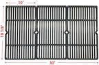 Direct store Parts DC113 Cast Iron Cooking grid Replacement for Charbroil 463247209, 463247310, 463248208, 463224912, 463231711, for Cuisinart, Tuscany Gas Grill, set of 3, 18 1/8" x 30" Total