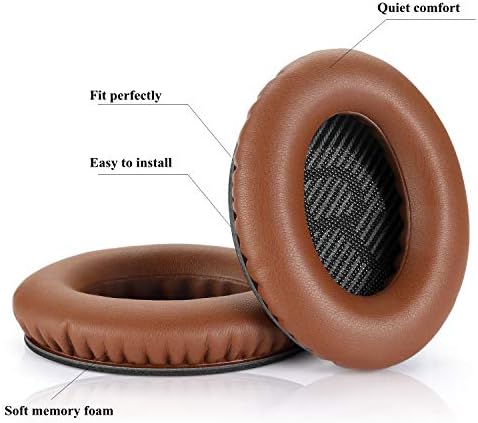 Headphones Replacement Ear Pads,for Bose Quietcomfort QC15 QC25 QC35 35 ii-(Brown)