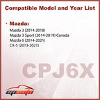 EPAuto CPJ6X (KD45-61-J6X) Replacement for Mazda Premium Cabin Air Filter includes Activated Carbon