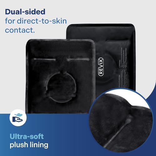 REVIX Ice Wraps for Knee Pain Relief Reusable, Knee Ice Pack with Cold Compress Therapy for Knee Replacement Surgery, Injuries, Swelling, Bruises and Arthritis, Black